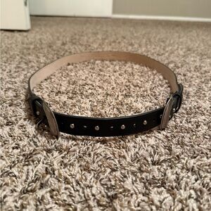 Double Buckle Large Black Belt